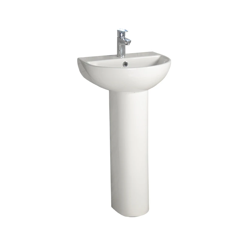 Round Pedestal Basin White